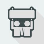 flat-isolated-vector-eps-illustration-icon-minimal-design-long-shadow-people-activism-icon-117820726